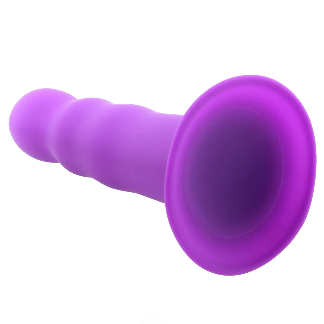 Squeezable Wavy Dildo - Purple
