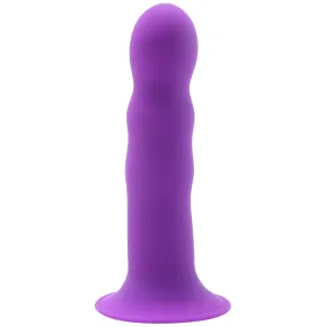 Squeezable Wavy Dildo - Purple