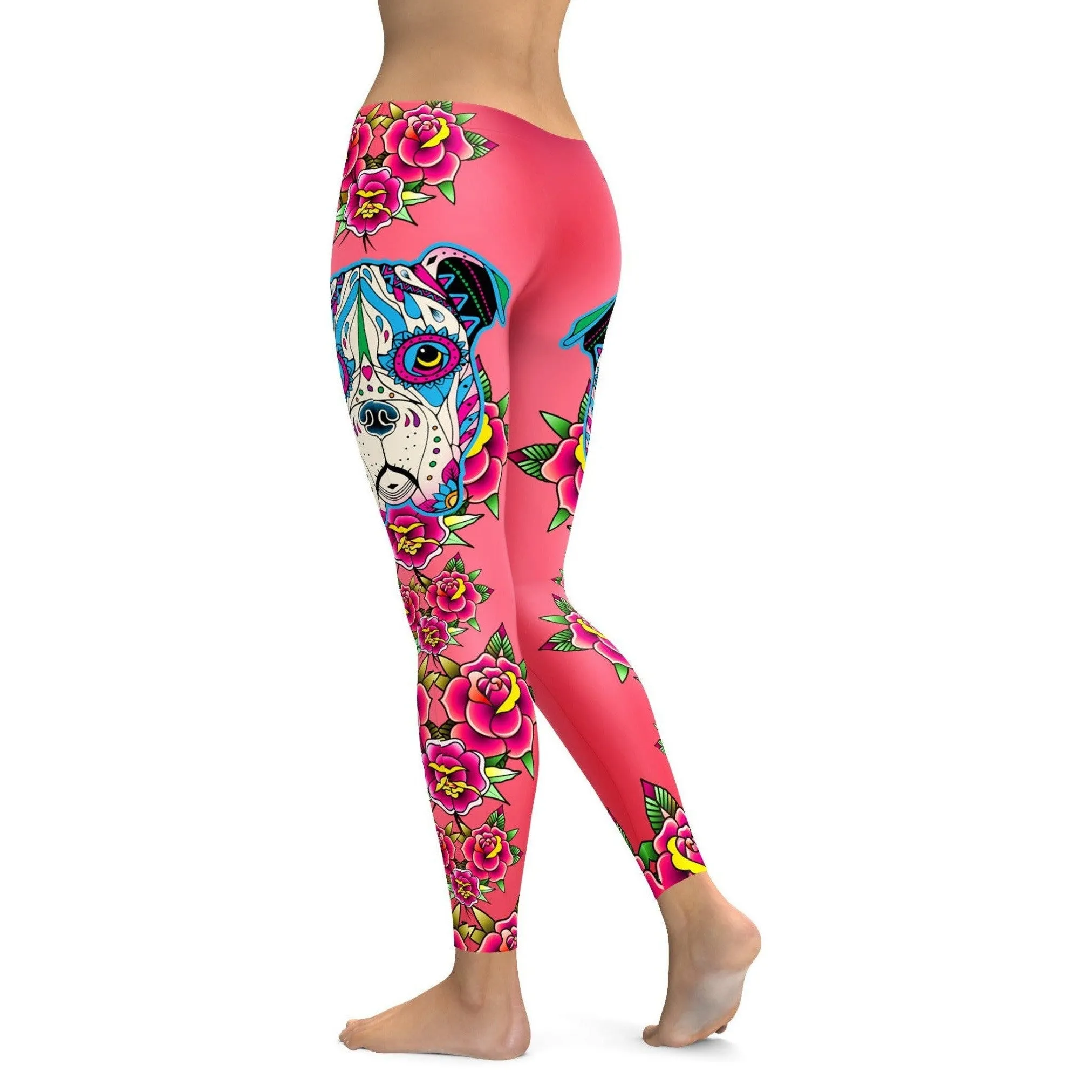 Sugar Skull Boxer Leggings