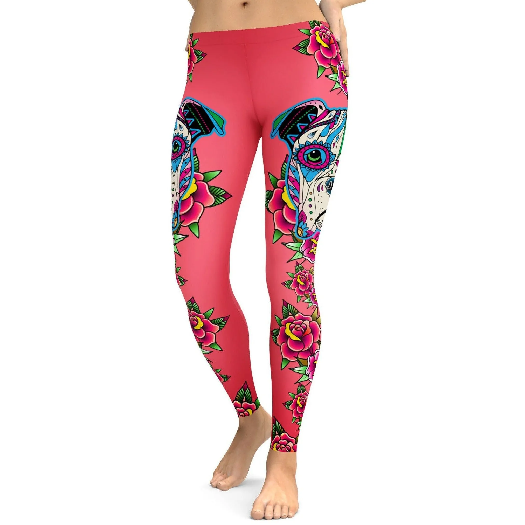 Sugar Skull Boxer Leggings