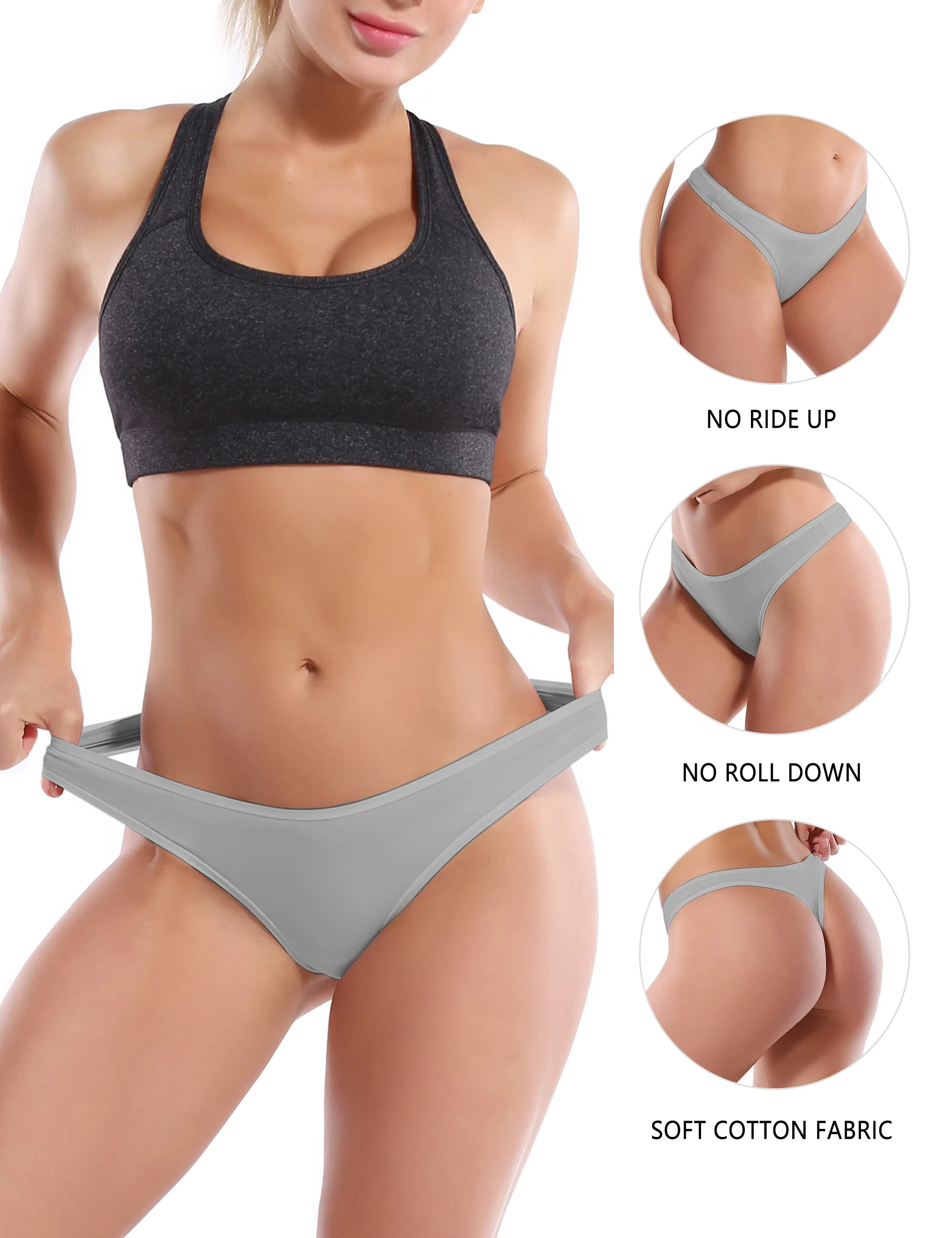 Super Soft Modal Sports Thongs underwear lightgray_Golf