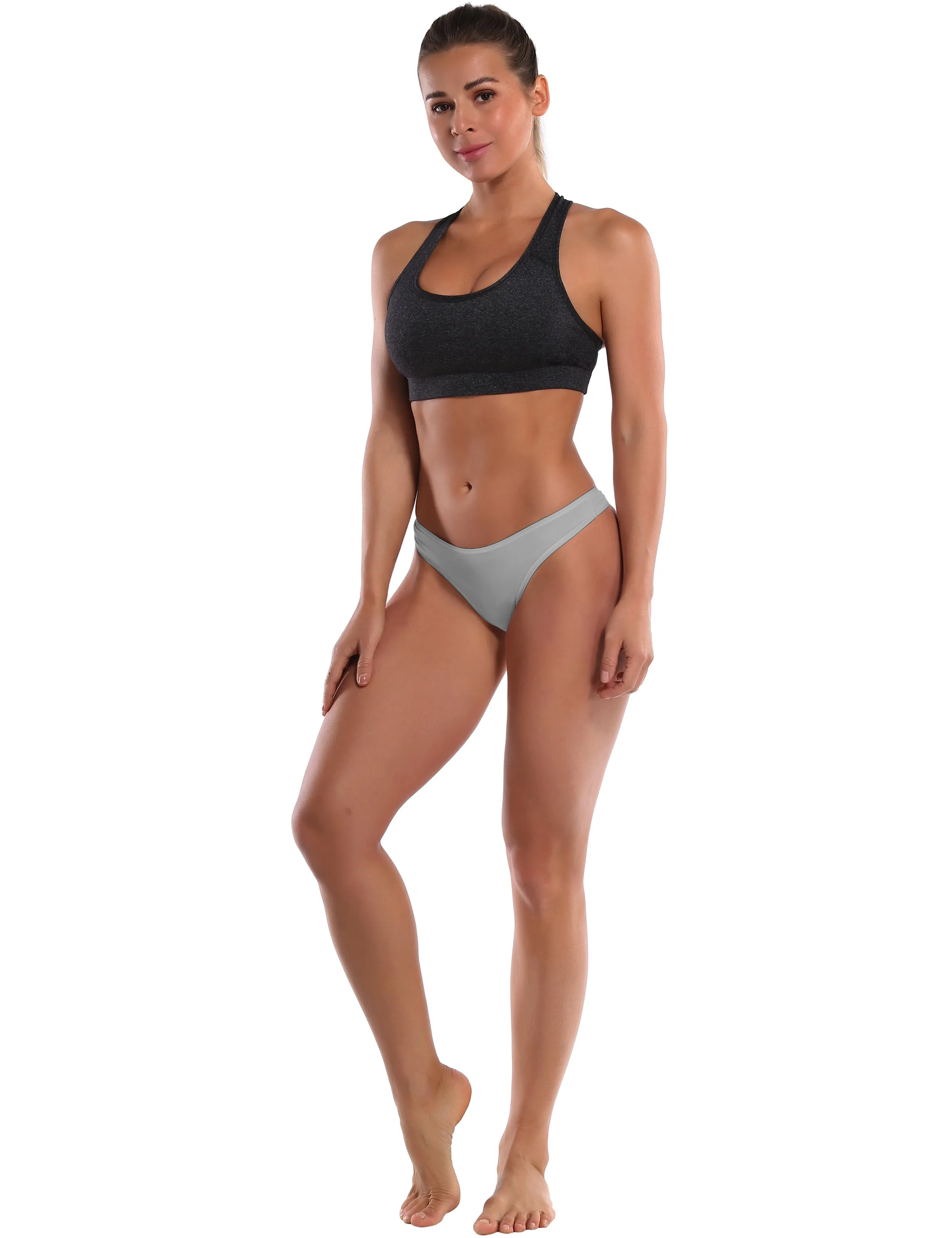 Super Soft Modal Sports Thongs underwear lightgray_Plus Size