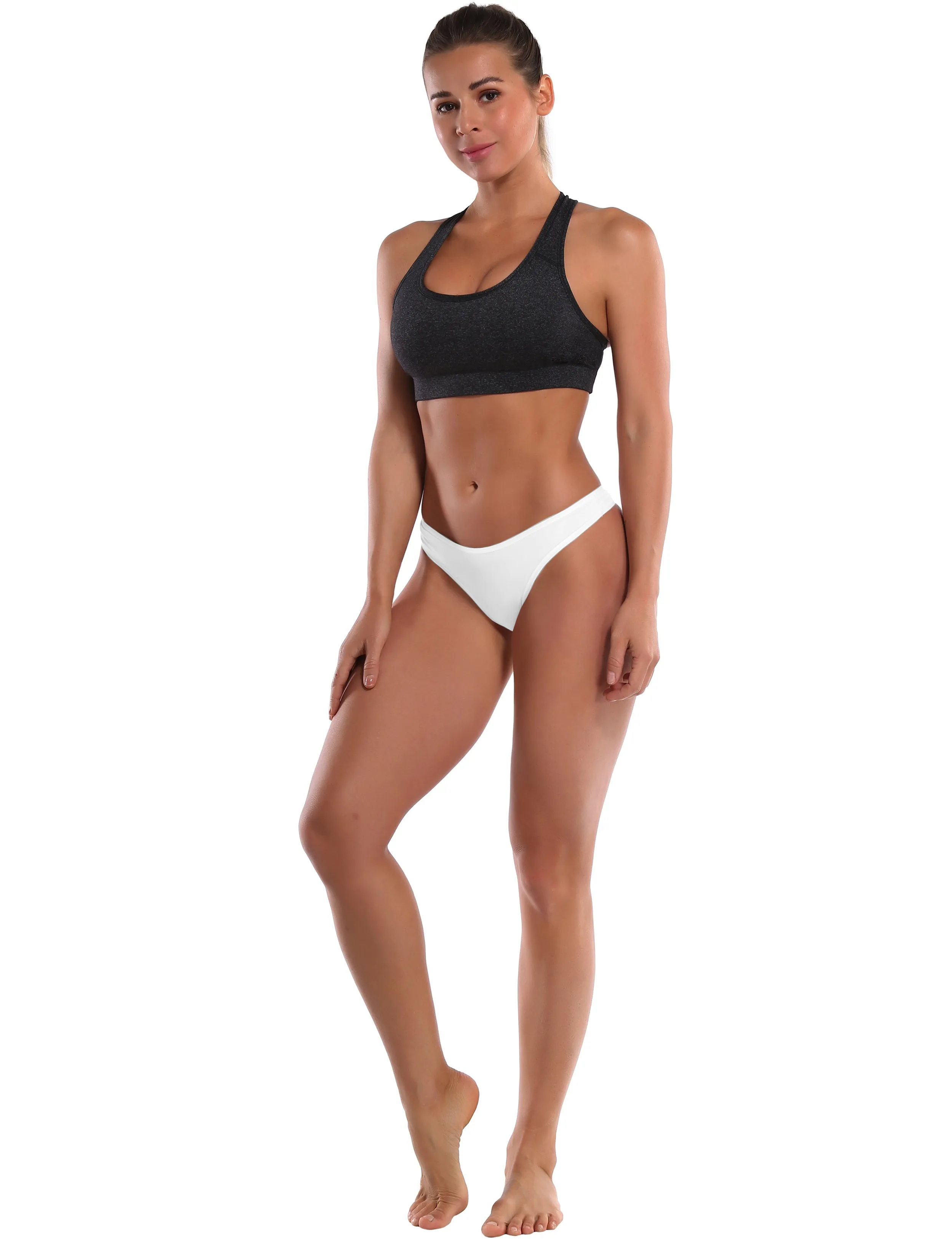 Super Soft Modal Sports Thongs underwear white_Biking
