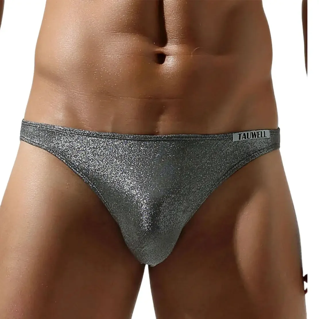 Tauwell Men's Shiny Briefs - Low-Rise Sexy Underwear with Lurex & Spandex 24107