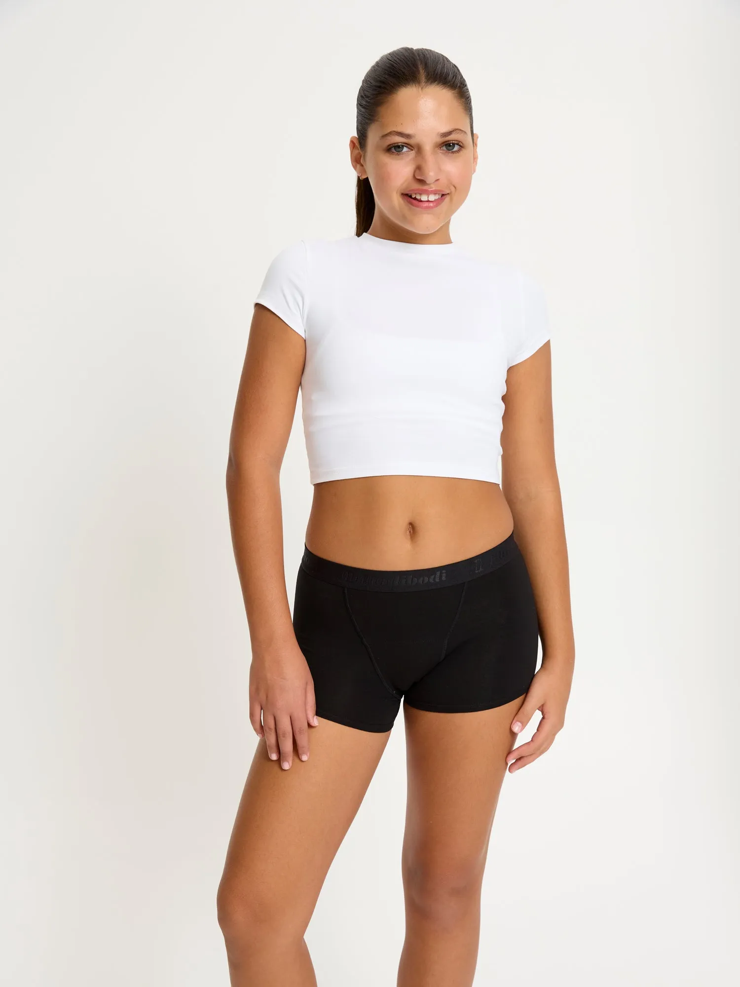 Teen Hipster Boyshort Moderate Black