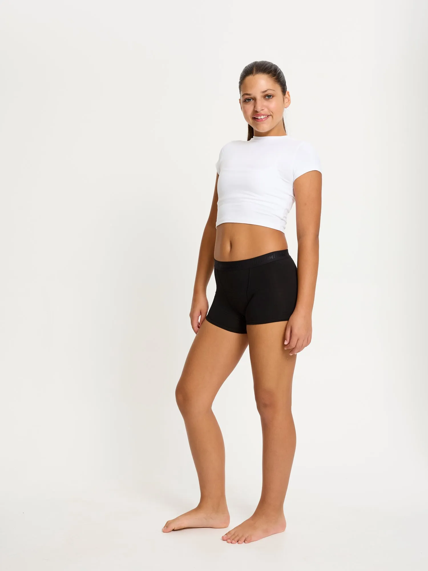 Teen Hipster Boyshort Moderate Black