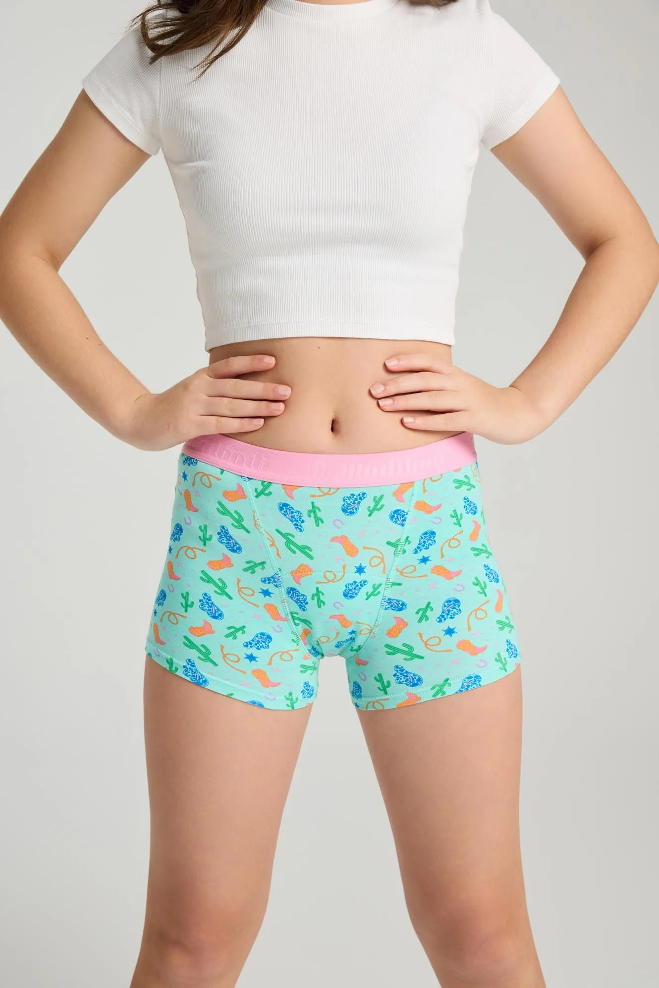 Teen Hipster Boyshort Moderate Wild West Green