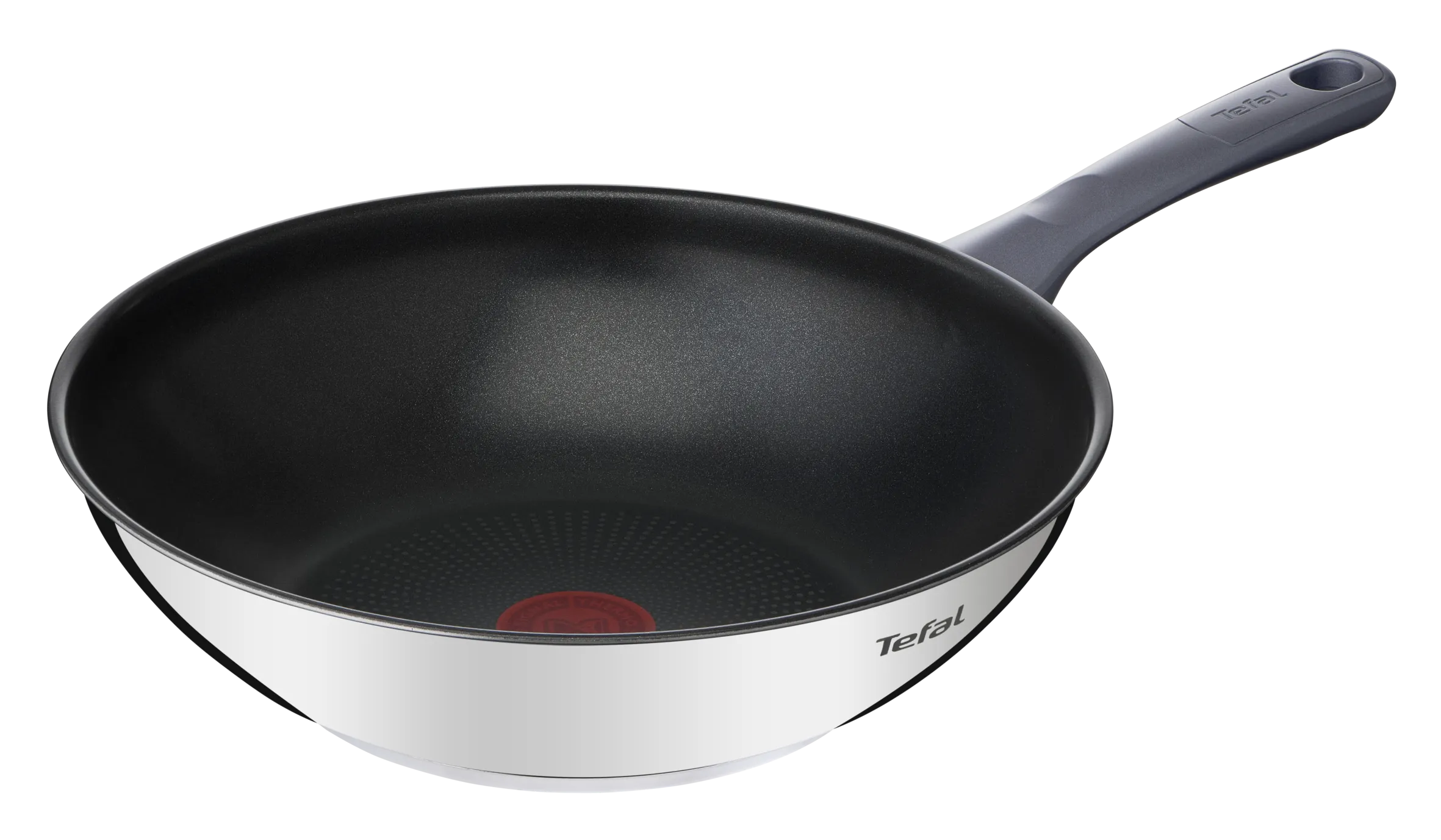 Tefal Daily Cook Stainless Steel Induction  Non-Stick Wok 28cm   Lid