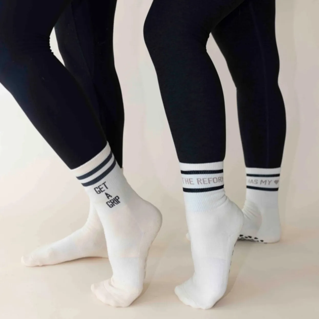 The Reformer Has My Heart - Crew Grip Sock (Barre / Pilates)
