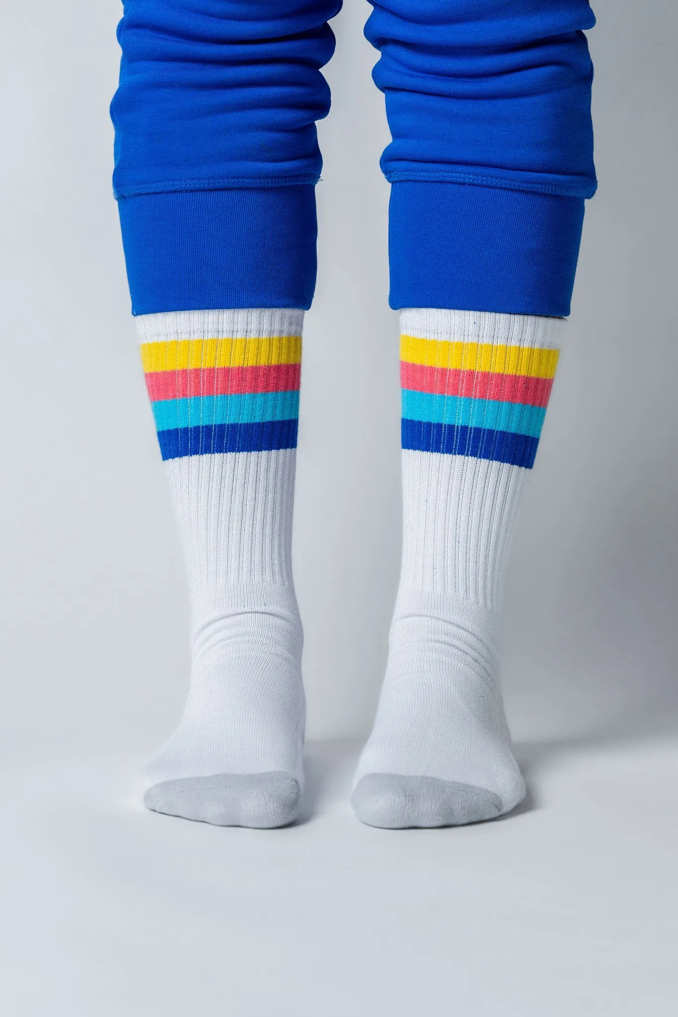 Unisex Socks - Sold As A Pack Of 5. Navy, White, Cobalt Blue, Black, Grey