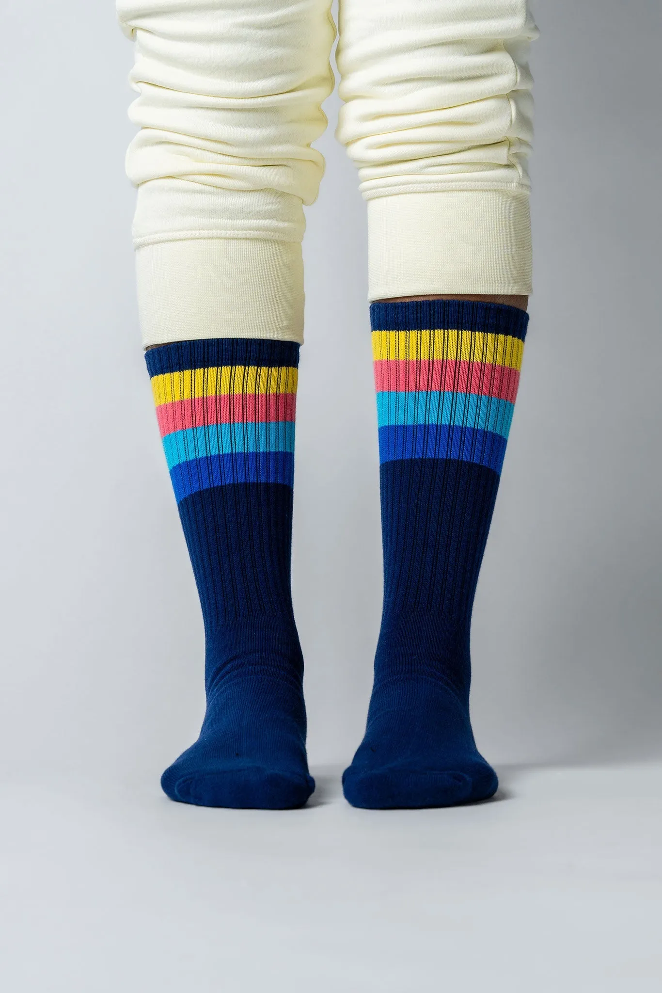 Unisex Socks - Sold As A Pack Of 5. Navy, White, Cobalt Blue, Black, Grey