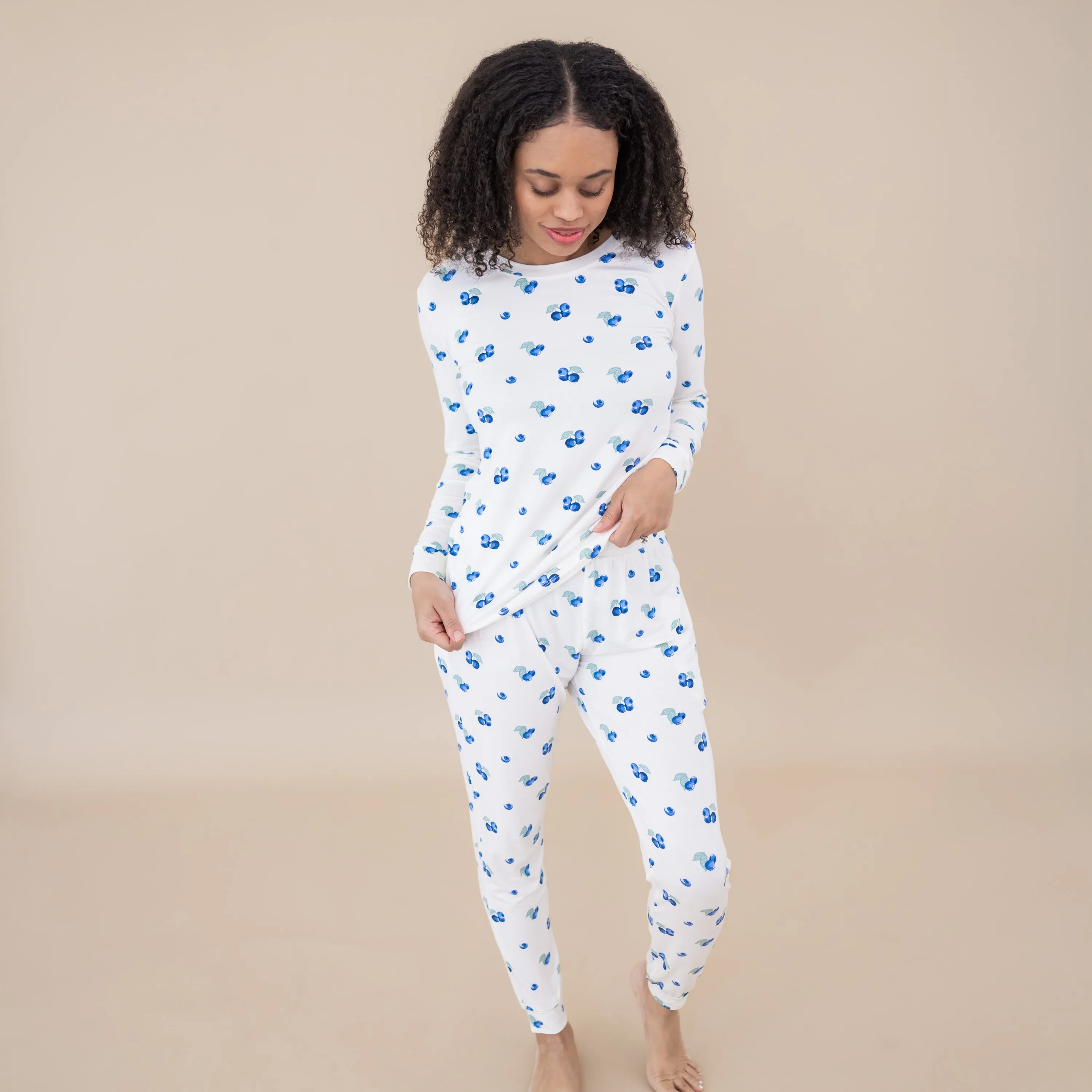 Women's Jogger Pajama Set in Blueberry