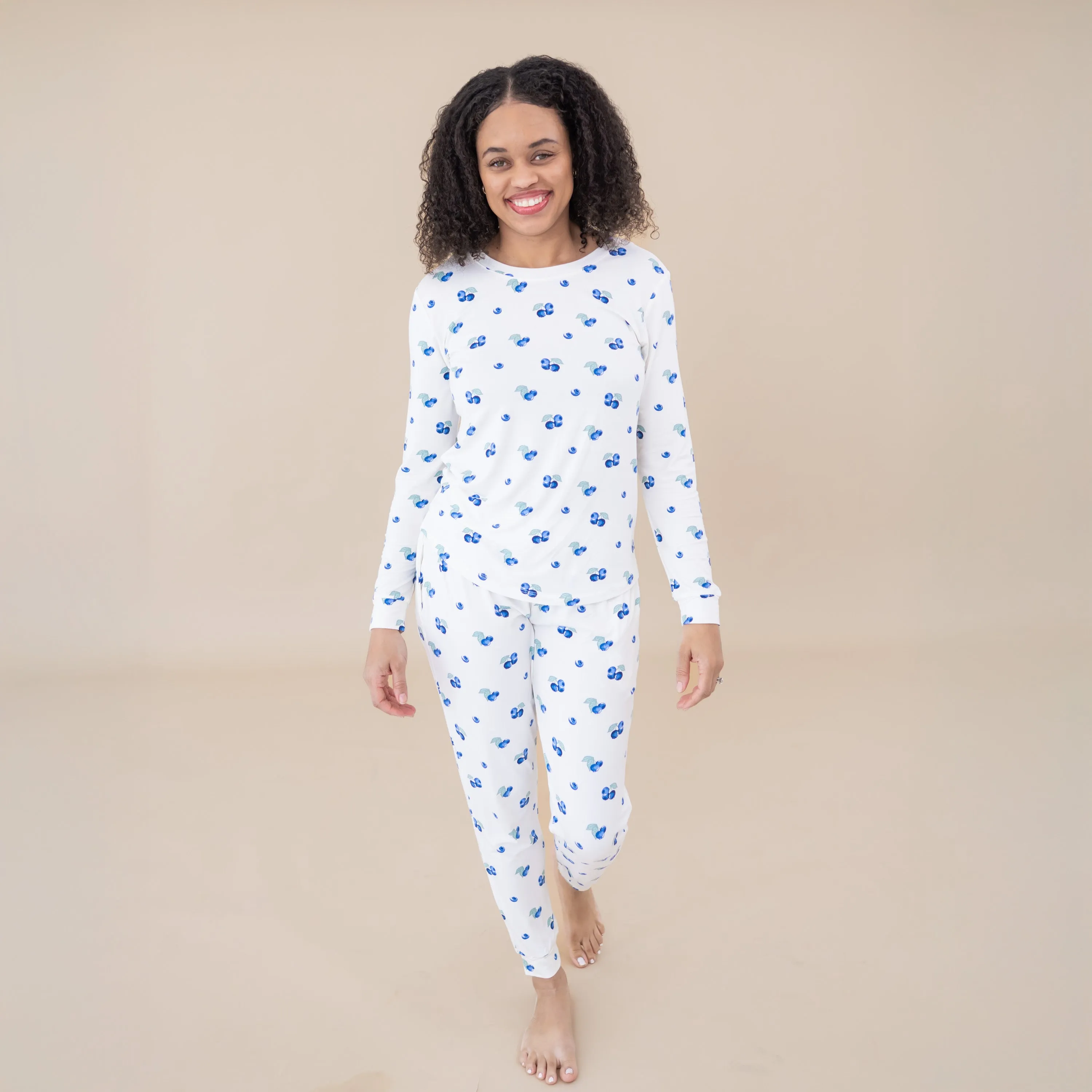 Women's Jogger Pajama Set in Blueberry