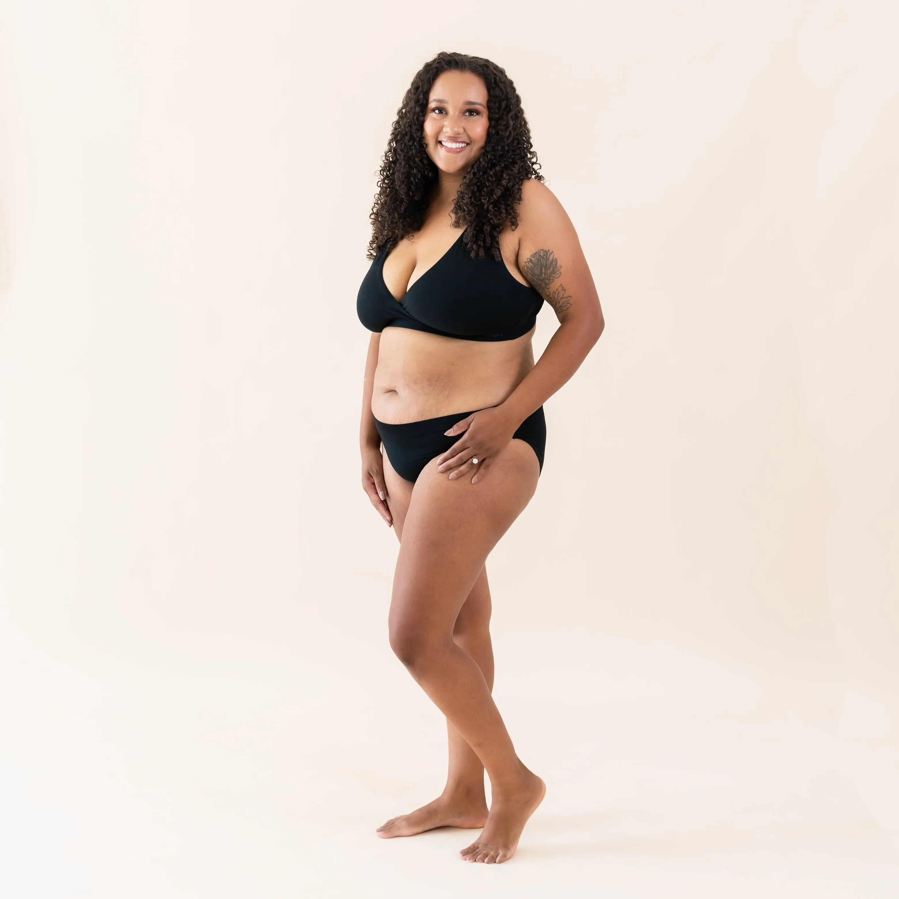 Women's Midi Brief in Midnight