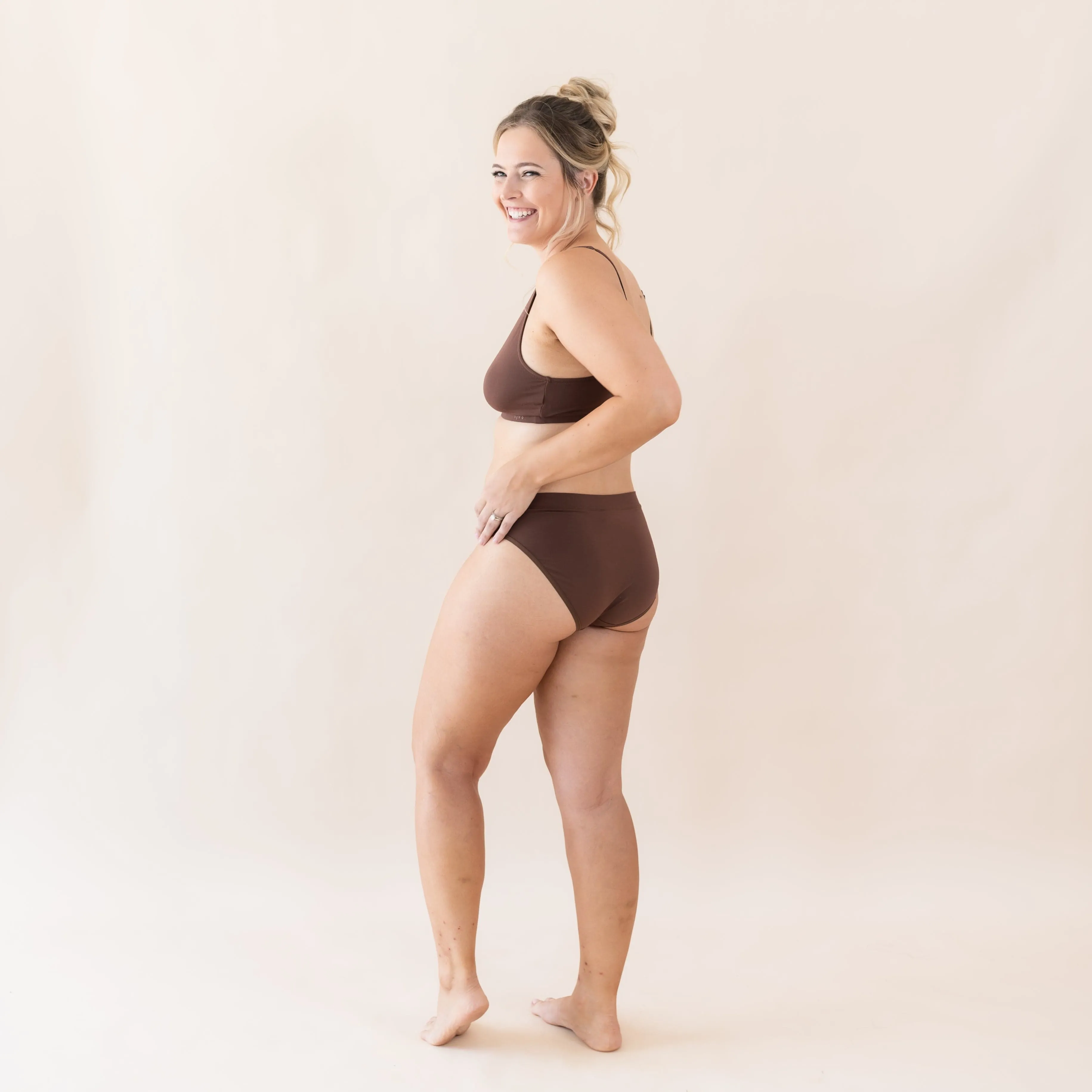 Women's Midi Brief in Toffee