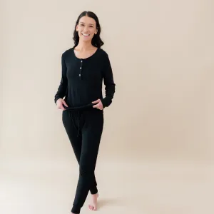 Women's Ribbed Jogger Pant in Midnight